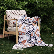 boho geometric thin cotton blanket, view 5 - MRSLM