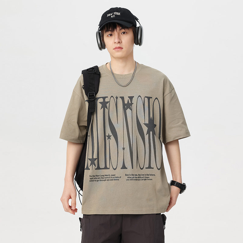men's cotton round neck T-shirt - MRSLM