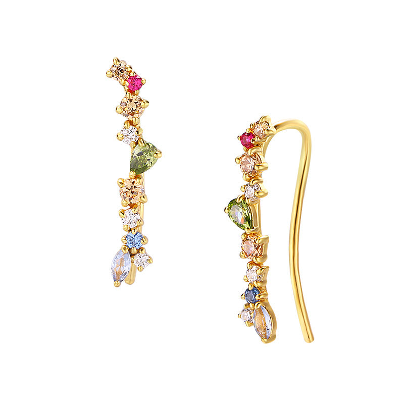 zircon geometric drop ear clips, view 5 - MRSLM