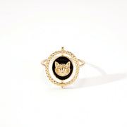 cute cat silver ring, view 4 - MRSLM