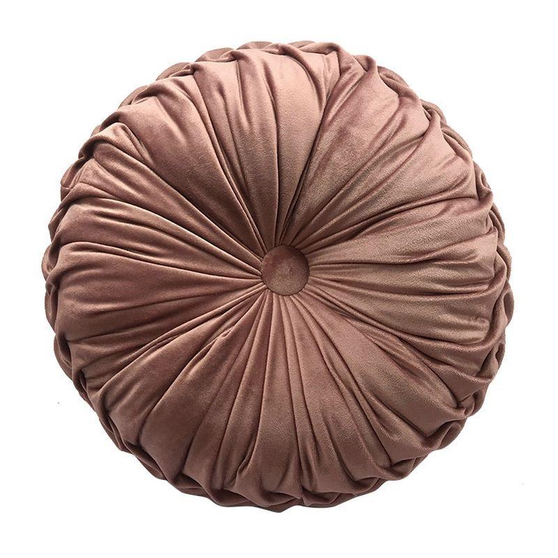 round velvet throw pillow, view 9 - MRSLM