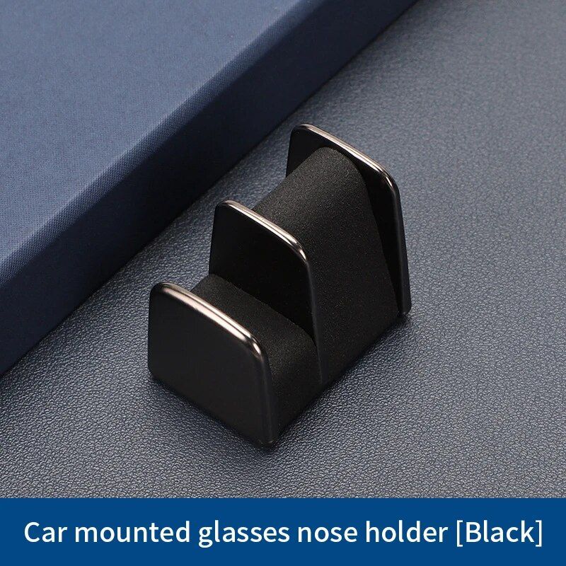 leather and zinc alloy car glasses holder, view 4 - MRSLM