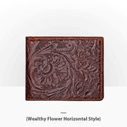 embossed leather wallet, view 25 - MRSLM