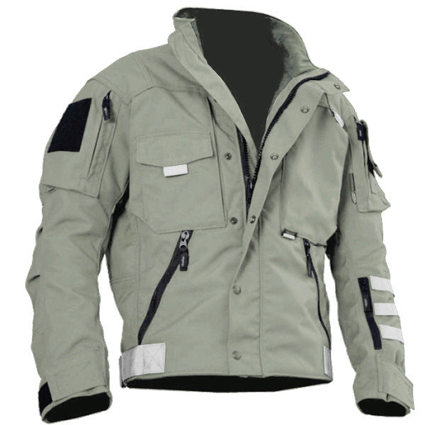 Men's loose baseball uniform jacket, view 3 - MRSLM