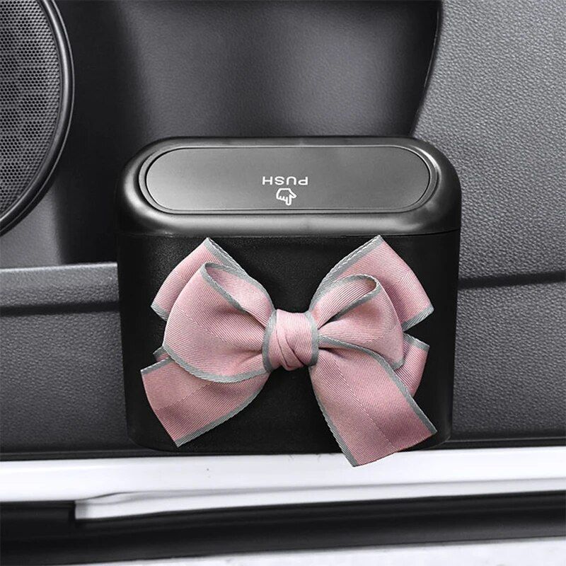 bowknot car hanging trash bin, view 4 - MRSLM
