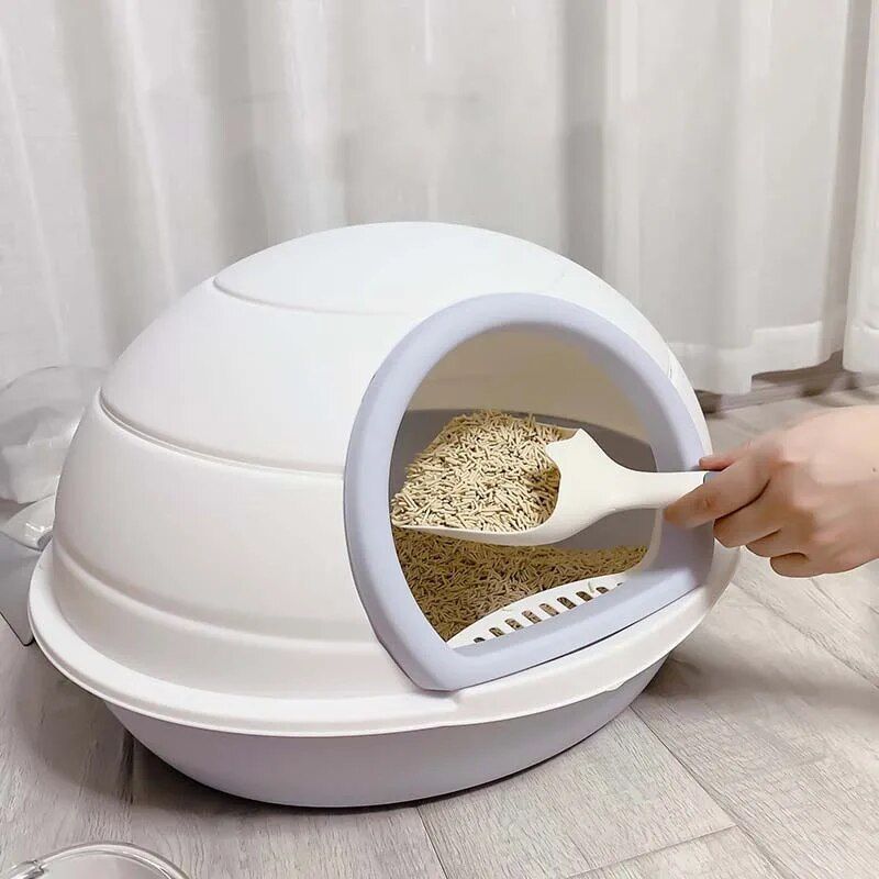 Space capsule cat litter box, view 6 - MRSLM