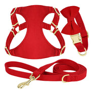bowtie dog collar harness leash set, view 3 - MRSLM