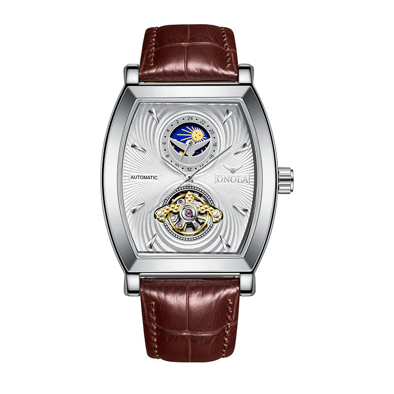 men's barrel dial automatic mechanical watch, view 2 - MRSLM