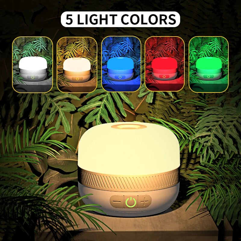 Rechargeable multi-color LED camping lantern, view 4 - MRSLM