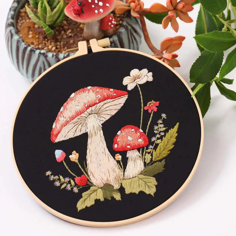Mushroom embroidery kit, view 10 - MRSLM