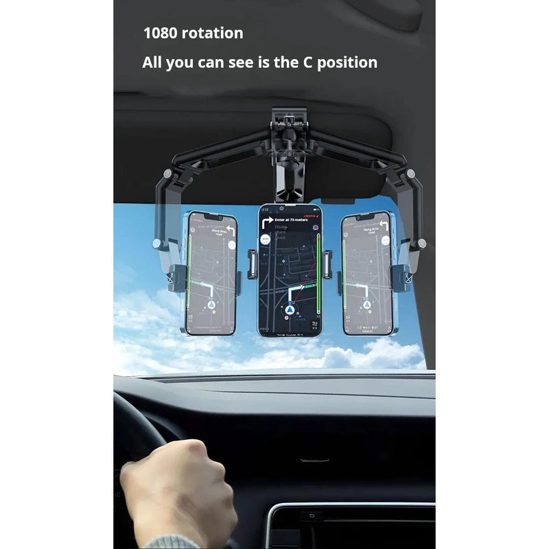 Rearview mirror car phone mount, view 10 - MRSLM