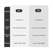 portable transparent folding bucket, view 10 - MRSLM