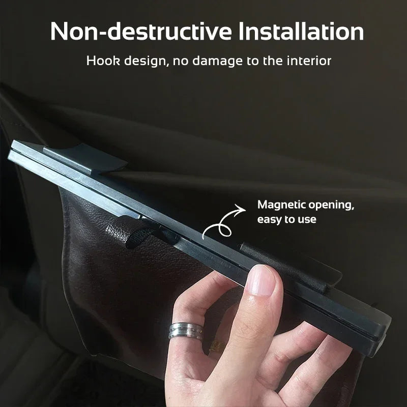 magnetic seat back storage bag for tesla model y/3, view 5 - MRSLM