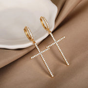 cross dangle earrings, view 4 - MRSLM