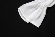 square collar long sleeve crop top, view 5 - MRSLM
