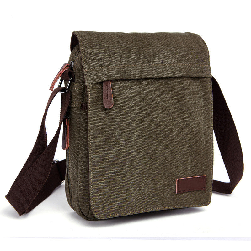 Men's canvas messenger bag, view 4 - MRSLM