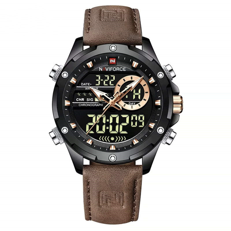 men's dual display multifunction watch, view 6 - MRSLM