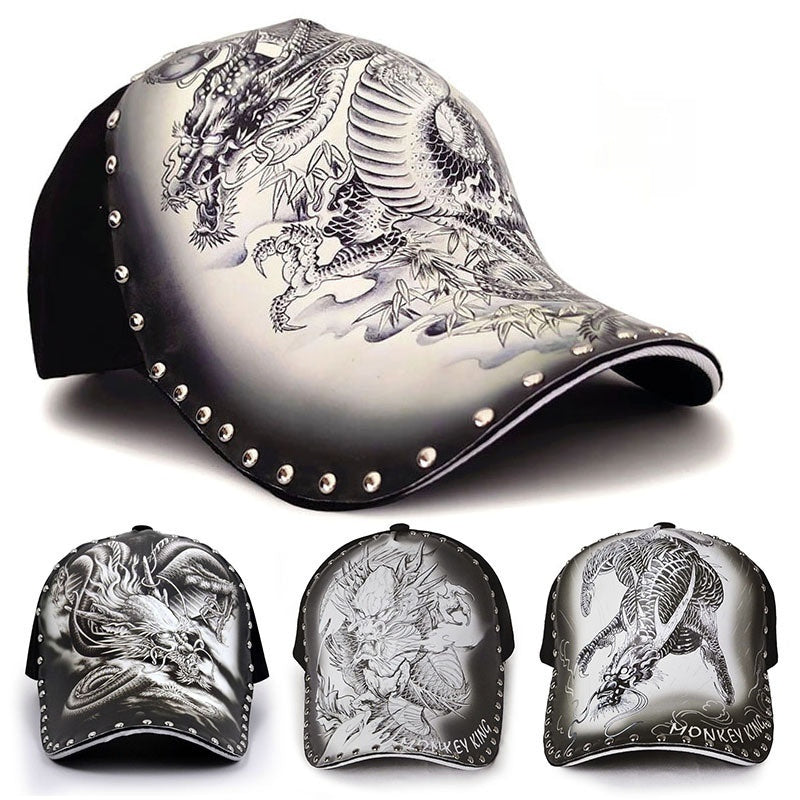 dragon print peaked baseball cap - MRSLM