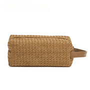 Woven straw cosmetic bag, view 3 - MRSLM