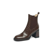 women's leather ankle boots, view 3 - MRSLM