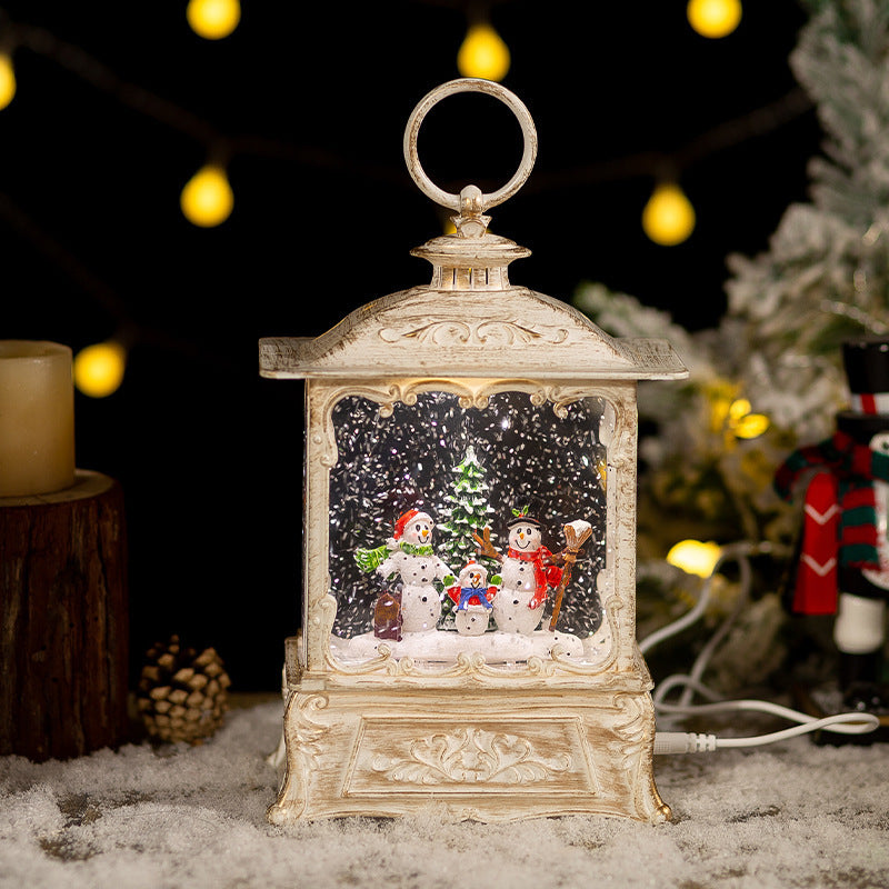 Christmas crystal ball music box, view 2 - MRSLM