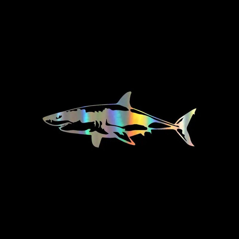 great white shark vinyl car decal, view 7 - MRSLM