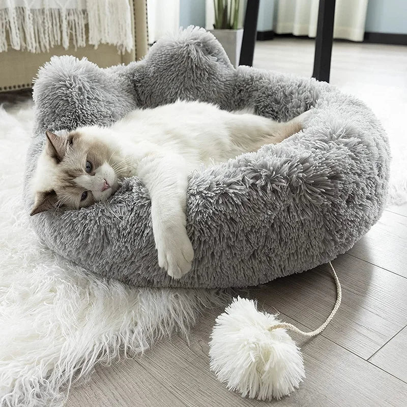 faux fur bed for small dogs and kittens, view 3 - MRSLM
