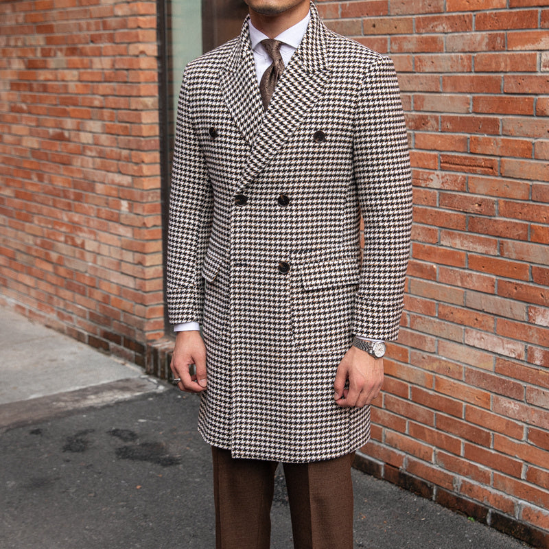 thick houndstooth vintage coat, view 2 - MRSLM