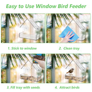 window bird feeder house, view 4 - MRSLM