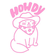howdy cat cartoon vinyl decal, view 5 - MRSLM