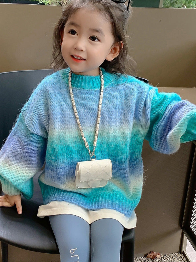 mom and kids matching striped sweater coat, view 4 - MRSLM