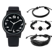 men's watch and bracelet set, view 2 - MRSLM