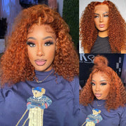 bob water wave wig orange red, view 4 - MRSLM