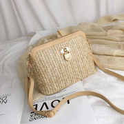 summer straw bucket bag, view 5 - MRSLM