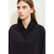 minimalist cross-collar hoodie, view 5 - MRSLM