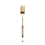 gold dessert fork, view 11 - MRSLM