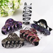 large floral acrylic hair clips, view 7 - MRSLM