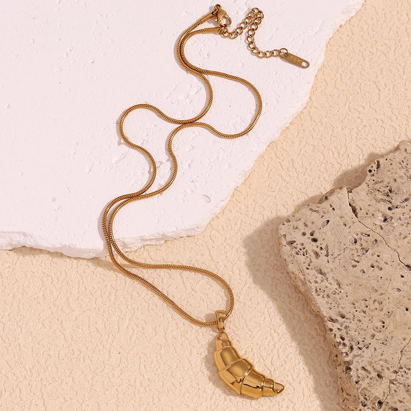 18k gold plated snake chain necklace, view 6 - MRSLM