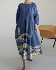 women's printed short-sleeved dress, view 16 - MRSLM