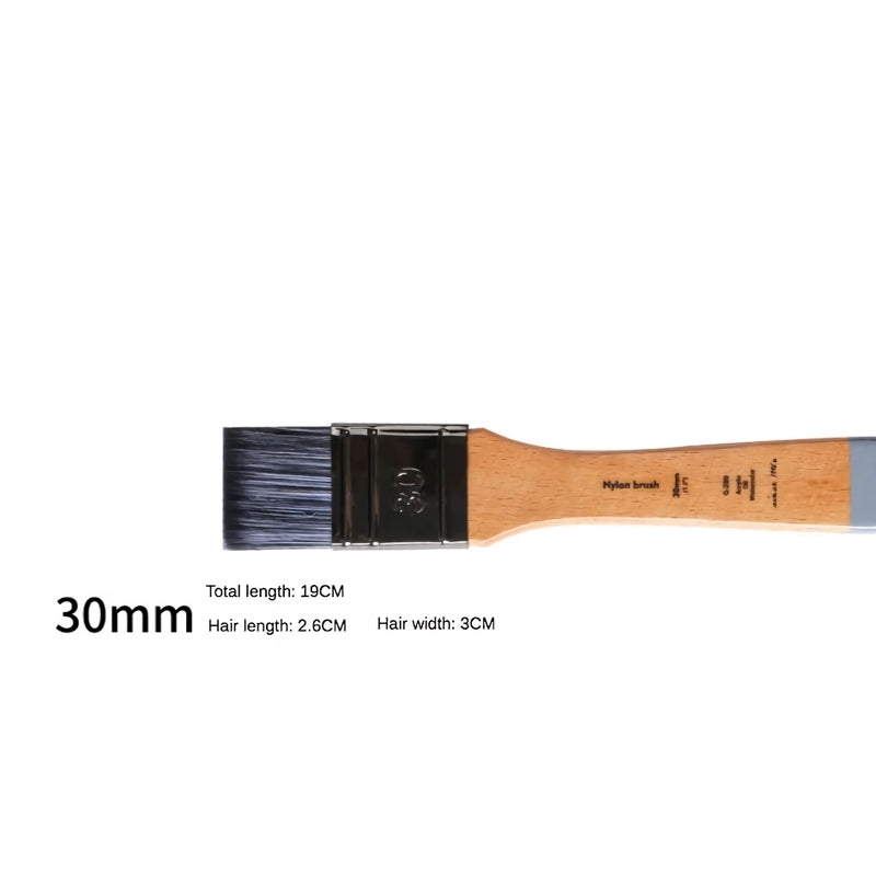 flat head nylon paint brush, view 6 - MRSLM