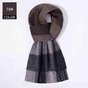 Men's plaid wool scarf, view 13 - MRSLM