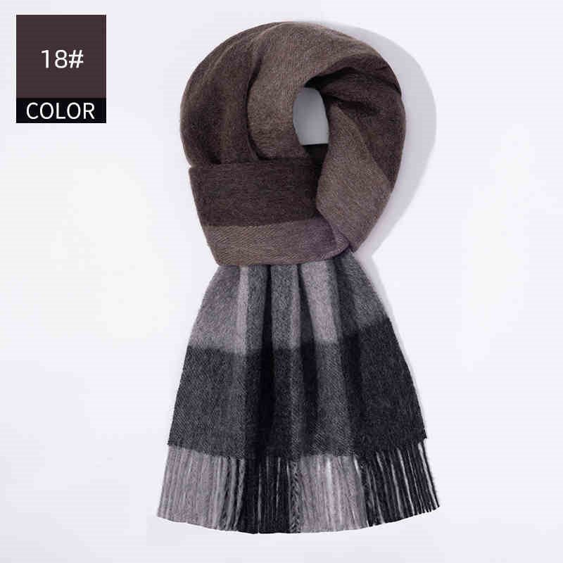 Men's plaid wool scarf, view 13 - MRSLM