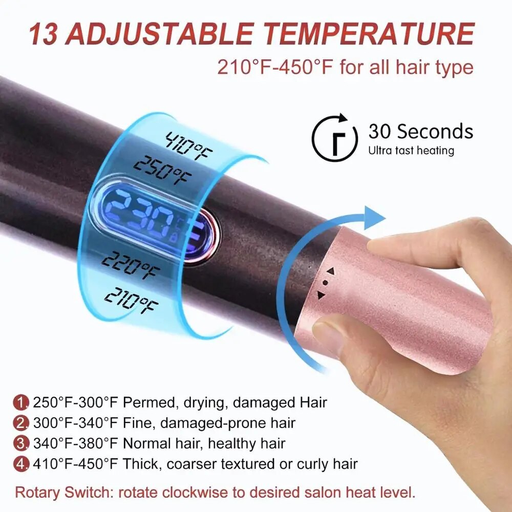 Revolutionary 2-in-1 Hair Styler: Ceramic Straightener & Curler Iron with Fast Heat & Ionic Tech