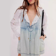 v-neck sleeveless denim shorts jumpsuit, view 2 - MRSLM
