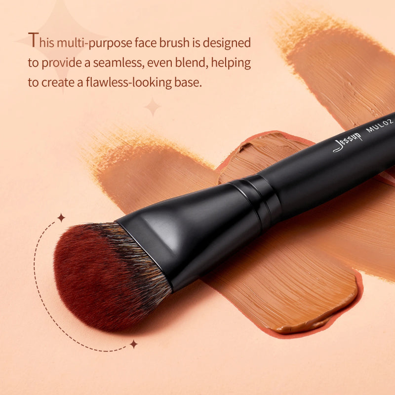 vegan angled foundation brush, view 4 - MRSLM