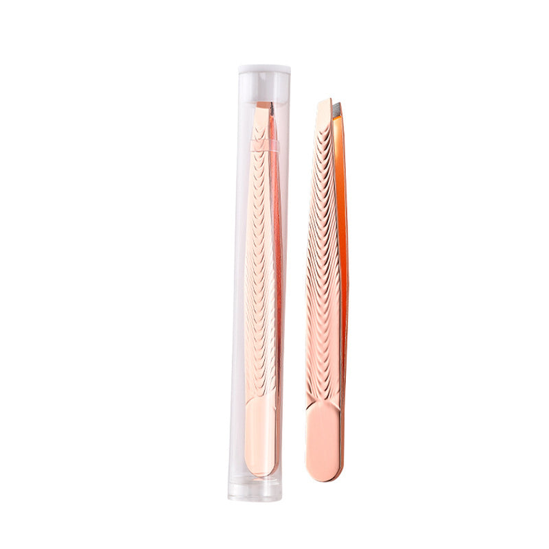 rainbow stainless steel eyebrow tweezers, view 4 - MRSLM