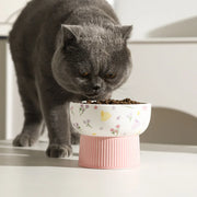 ceramic cat and dog water bowl, view 7 - MRSLM