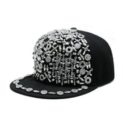 rivet flat brim cap, view 20 - MRSLM