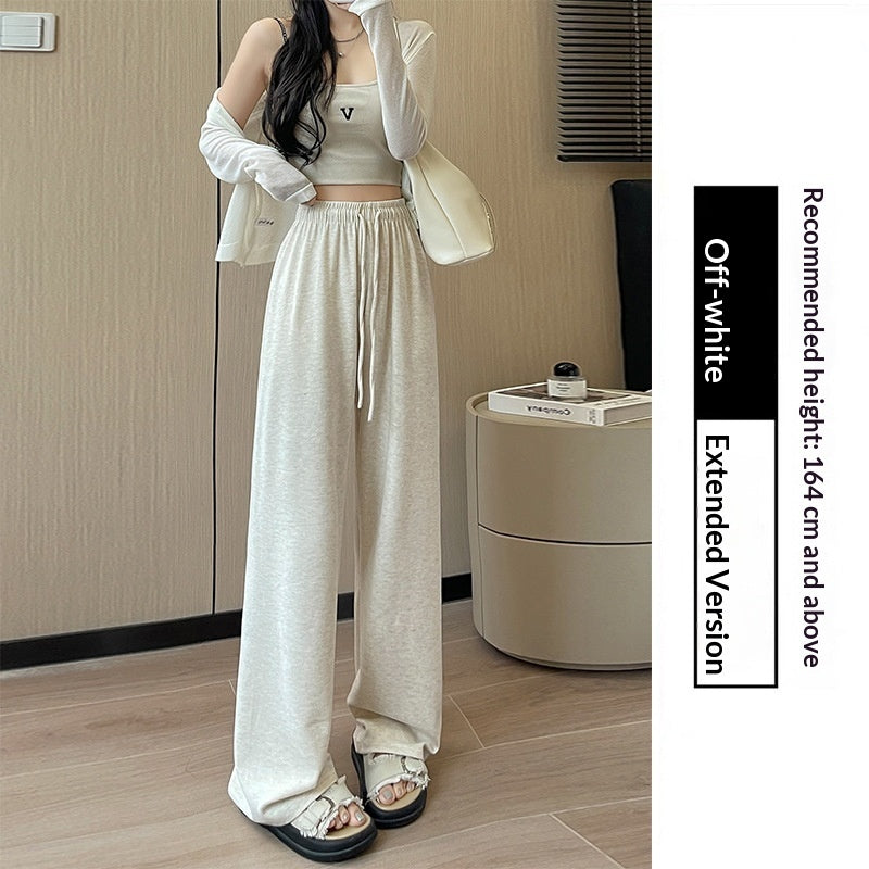 Women's high-waist knit wide-leg pants, view 4 - MRSLM