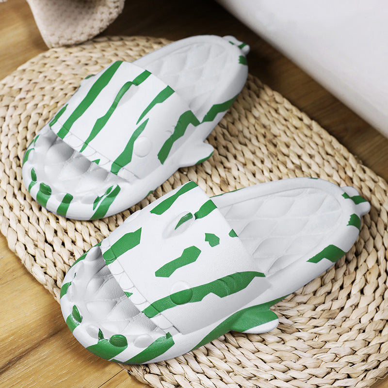 cute shark couple slide slippers, view 7 - MRSLM